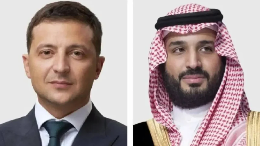 محمد بن سلمان وزيلينسكي يبحثان تطورات الأزمة الأوكرانية