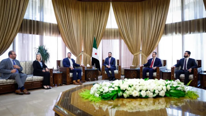 الشرع يستقبل في دمشق وفداً من أعضاء الكونغرس