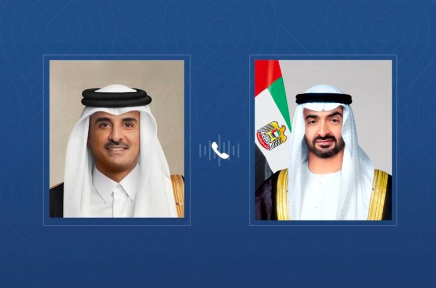 رئيس الدولة يعزي هاتفياً أمير قطر بوفاة الشيخ حمد بن | نافذة الشرق